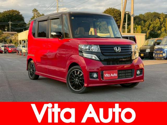 N−BOXカスタム(ホンダ) 2トーンカラースタイル G・ターボAパッケージ SDナビ フルセグTV リアカメラ スマートキー HIDヘッドライト 中古車画像