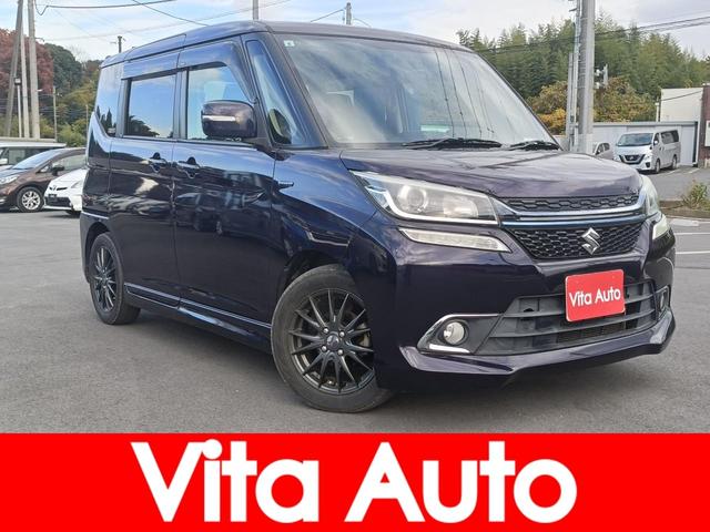 ソリオバンディット(スズキ) ハイブリッドＳＶ　ＳＤナビ　フルセグＴＶ　リアカメラ　スマートキー　ＬＥＤヘッドライト　衝突軽減ブレーキ　片側パワスラ　前後ドラレコ　シートヒーター　Ｂｌｕｅｔｏｏｔｈ　クルコン　Aftermarket１５インチアルミ　ＥＴＣ 中古車画像