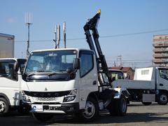 三菱ふそう　キャンター　脱着装置付コンテナ専用車　積載量３ｔ　極東フックロール　極東開発製フックロール