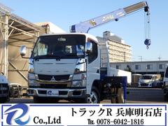 キャンター 3段クレーン 積載3t 高床 MT ディーゼル 荷台内寸373×178×38 車両外寸598×193×272 車両総重量7.5t未満 荷台地上高約102 ラジコン有 準中型免許証 1ナンバー エンジン型式4P10 3000CC 小型 トラック 中古車画像