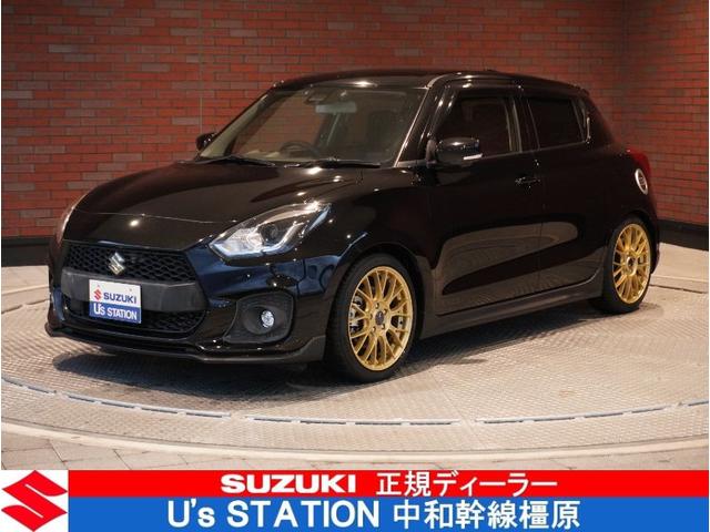 スイフトスポーツ(スズキ) ベースグレード 6MT ターボ TEIN車高調 全方位カメラ メモリーナビ ドラレコ フルセグTV CD再生 DVD再生 Bluetooth ETC シートヒーター ステリモ ACC 安全機能 フロアマット 中古車画像