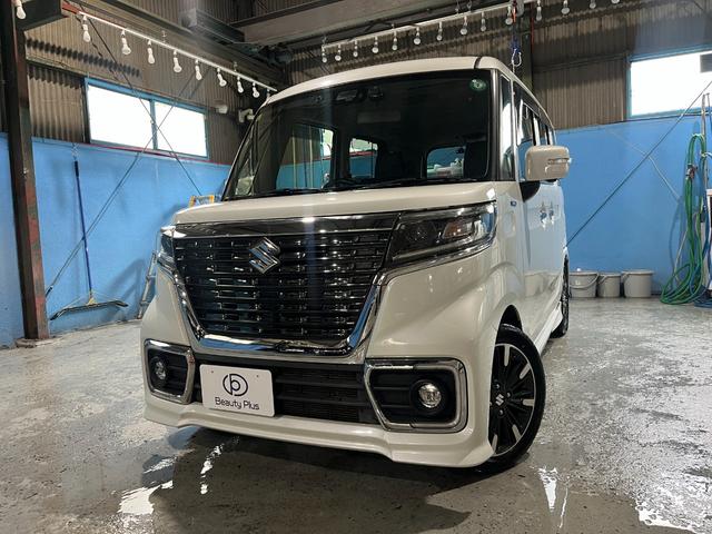 ハイブリッドＸＳターボ　ワンオーナー車　セーフティサポート　純正８インチナビ　フルセグ　全方位モニター　ＬＥＤヘッド　純正１５インチＡＷ　両側パワースライドドア　ヘッドアップディスプレイ　ハーフレザー　シートヒーター　禁煙車