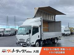 エルフトラック  アルミウイングパワーゲート付/上物日本フルハーフ製/極東製格納ゲート/ラッシング2段/引き出しフック4対仕様/床板シマ鋼板張り/6速MT/導風板付/ETC/バックモニター/150馬力! 中古車画像