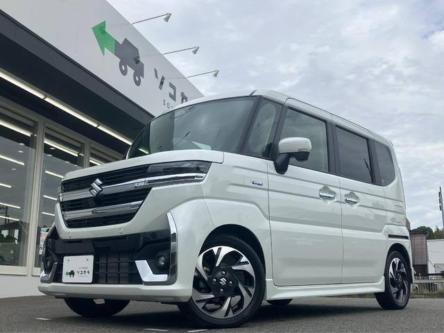 スペーシアカスタム ハイブリッドＸＳターボ　純正フルセグ９型ナビ／全方位モニター／ＡＡＣ／アップルカープレイ／アンドロイドオート／シートヒーター／ハンドルヒーター／ＥＴＣ／電子サイド／ヘッドアップディスプレイ／コーナーセンサー（1枚目）