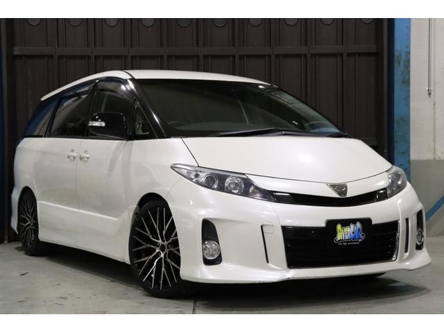 エスティマ(トヨタ) アエラス　テイン車高調　新品ＡＭＥ１９ＡＷ＆タイヤ　純正８インチナビ　バックカメラ　両側電動スライドドア　スマートキー＆プッシュスタート 中古車画像