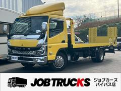 キャンター  3.0DTワイド超ロング全低床カスタム KYOKUTO フラトップZERO 左右連動ロック装置 油圧式ウィンチ 埋込固縛装置 埋込フック ステンレス工具BOX 導風板 作業灯 タイヤ灯 リモコン 中古車画像