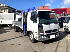 ファイター  平ボディ 増トンタダノ 5段クレーン フックイン 2.93t吊 ラジコン付 後輪エアサス アルミブロック リターダ付 270馬力 バックモニター ベッド付 アドブルー 荷台内寸:559 222/cm 中古車画像