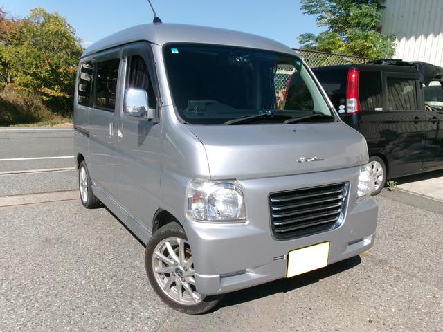 バモスホビオ(ホンダ) Ｇ　エアコン　パワーウインドウ　エアバック　ＡＢＳ　ＥＴＣ　Aftermarketアルミ　ドラレコ　ＳＤナビ地デジ　５速ミッション　１年保証距離無制限保証 中古車画像