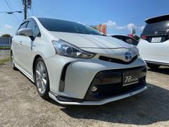プリウスアルファ Sツーリングセレクション モデリスタエアロ ALPINE後席モニター 中古車画像
