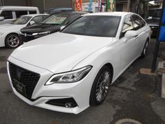 クラウンハイブリッド G タン色本革シート 冷暖房シート 全方位モニター ヘッドアツプディスプレイ T,z前後2カメラ ドライブレコーダー ETC2.0 中古車画像