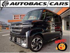 スペーシアカスタム ハイブリッドXS 届出済未使用車 ハイブリッドXS スズキコネクト対応スマートフオン連携メモリーナビゲーション9インチ 全方位モニター LEDヘッド&フオグ スズキセーフテイーサポート マット バイザー ETC 中古車画像