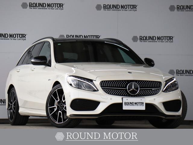 Ｃ４３　４マチック　ステーションワゴン　サンルーフ・Ｂｕｒｍｅｓｔｅｒ・レザーシート・シートヒーター・ドラレコ・地ナビ・Ｂｌｕｅｔｏｏｔｈ・バックカメラ・衝突軽減ブレーキ・追従クルコン・ＬＫＡ・ＢＳＡ・オートライト・ステアシ・Ｐトランク