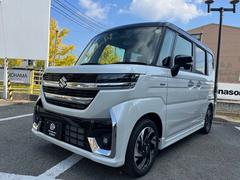 スペーシアカスタム ハイブリッドXS スズキコネクト対応スマートフオン連携メモリーナビゲーション9インチ 全方位モニター LEDヘッド&フオグ スズキセーフテイーサポート マット バイザー ETC TVKIT 中古車画像