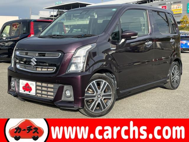 ワゴンＲスティングレー(スズキ) ハイブリッドＴ　デュアルセンサーブレーキサポート／ストラーダＳＤナビ／フルセグＴＶ／ＢＴオーディオ／ＤＶＤ再生／バックカメラ／キーレススタートシステム／ＬＥＤヘッドライト＆ＬＥＤフォグ／パドルシフト／シートヒーター 中古車画像