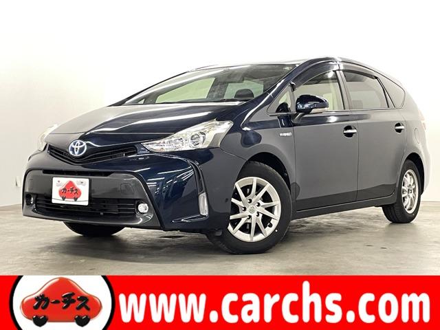 プリウスアルファ(トヨタ) Ｓ　チューン　ブラックＩＩ　フルセグ付ＴコネクトＳＤナビ！ＤＶＤ再生可！ＢＴ！バックガイドモニター！純正ＡＷ！シートヒーター！シートリフター！革巻ステアリング！ステアリングスイッチ！ＬＥＤヘッドライト！ 中古車画像