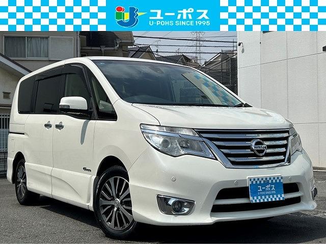 日産 セレナ ハイウェイスターＳ－ＨＶアドバンスドセーフティパック　純正フリップダウンモニター　アラウンドビューモニター　両側パワースライドドア　エマージェンシーブレーキ　純正７型ナビ　フルセグＴＶ