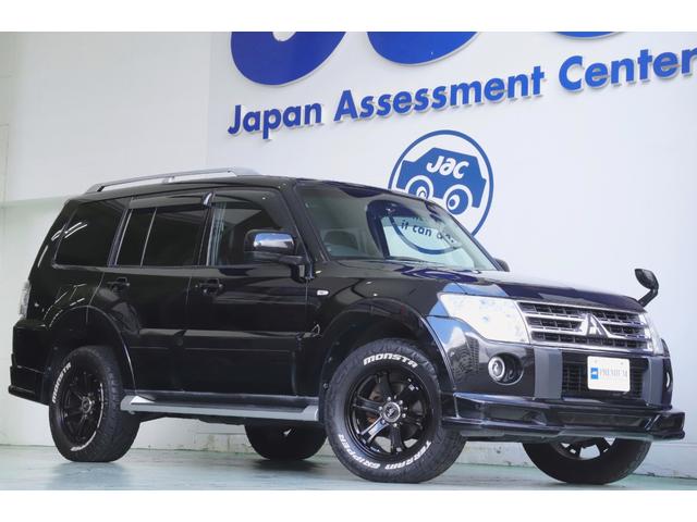 パジェロ（三菱）ロング　ＧＲ　車検整備付　エアロパーツ　１８インチアルミホイール＆ホワイトレター　ＨＤＤナビ　フルセグＴＶ　バックカメラ　ルーフレール　フォグランプ　背面タイヤ　７名乗車 中古車画像