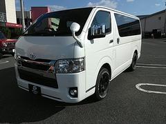 ハイエースバン スーパーGL ダークプライムII トヨタセーフティーセンス 両側電動スライドドア 純正LEDヘッドライト 社外9インチフローティングナビ 全方位カメラ 12インチ天吊りモニター 純正デジタルインナーミラー RAYS16インチアルミ 中古車画像