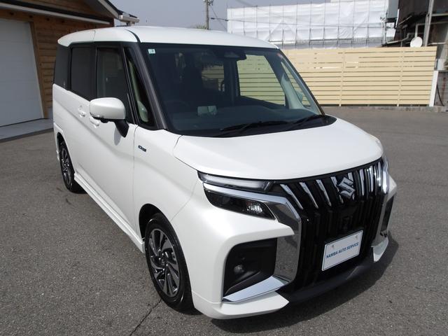 ソリオバンディット(スズキ)ハイブリッドMV 4WD 全方位モニター付きカメラフルセグナビ デュアルセンサーブレーキサポートII アダプティブクルーズコントロール スマートキー2本 両側電動スライドドア LEDヘッドライト&フォグライト 中古車画像