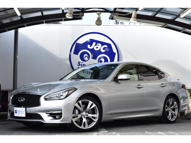 フーガ(日産) ３７０ＧＴ　タイプＳ　後期型　ＯＰプレミアムインテリアＰＫＧ　セーフティシールド　専用セミアニリン革　エアシート＆ヒーター　純正ナビ　フルセグ　アラウンドビュー　ＥＴＣ　専用２０ＡＷ　ＬＥＤヘッド　Ｃソナー　Ｒクルーズ 中古車画像