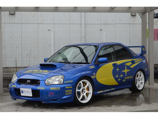 ＷＲＸ　ＳＴｉ　ＷＲＣ仕様　６速ＭＴ　アドバンレーシング１８インチＡＷ　ブリッツ車高調　ブレンボキャリパー　スリットローター　柿本改マフラー　ＳＴＩタワーバー　Ｄｅｆｉ３連メーター　ＥＴＣ　タイベル交換済