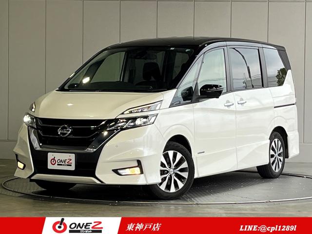 日産 セレナ ハイウェイスター　ＶセレクションＩＩ　純正９インチＳＤナビ・フルセグ・Ｂｌｕｅｔｏｏｔｈオーディオ・アラウンドビューモニター・両側パワースライドドア・ＥＴＣ・ドラレコ・パーキングアシスト・コーナーセンサー・ＬＥＤオートライト・インテリキー