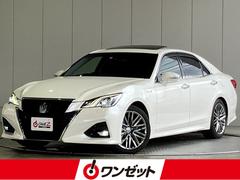 トヨタ　クラウンハイブリッド　アスリートＧ　サンルーフ　黒本革シート　エアーシート