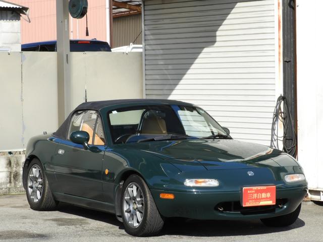 ユーノスロードスター(マツダ) スペシャルパッケージ 5速マニュアル ガラススクリーンソフトトップ 社外15インチAW テイン車高調サス 中古車画像