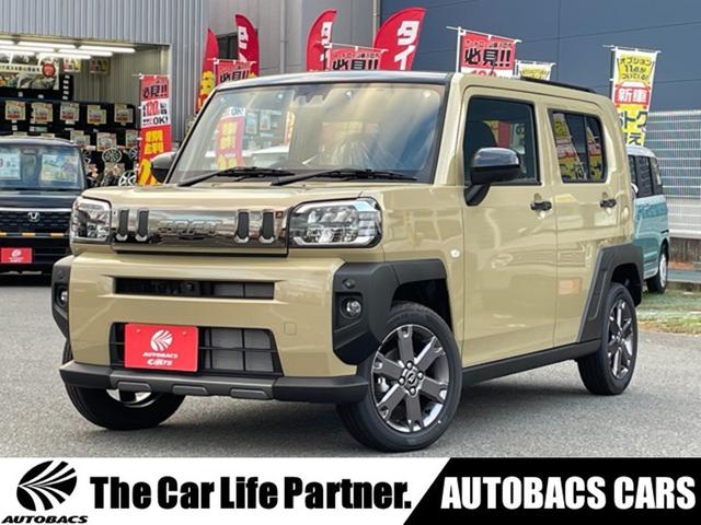 タフト(ダイハツ) Ｇ　ダーククロムベンチャー　届出済未使用車　パノラマモニター対応カメラ　衝突被害軽減ブレーキ　スカイフィールトップ　ＬＥＤヘッドライト＆フォグ　電動パーキングブレーキ　オートライト　１５インチアルミホイル　電動格納ドアミラー 中古車画像