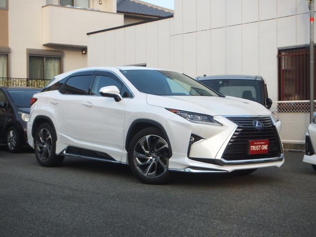 ＲＸ４５０ｈ　バージョンＬ　禁煙車・記録簿４枚・モデリスタカスタム・純正ＯＰ２０インチＡＷ・３カメラドラレコ・衝突軽減ブレーキ・ＰＫＳＢ・ＢＳＭ・ＨＵＤ・ナビＴＶ・全周囲カメラ・冷暖黒革シート・ハンドルヒーター・パワーバックドア