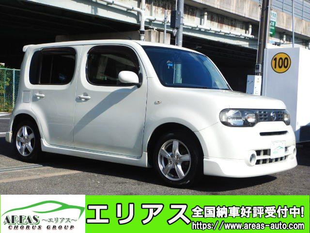 キューブ(日産) １５Ｘ　Ｖセレクション　ラウンジブラウンインテリア　エアロ＆リアウイング　スマホ連動ディスプレイオーディオ　バックカメラ　前後ドラレコ　スマートキー　ＨＩＤキセノン　ＦＯＧ　オートエアコン＆オートライト　１オーナー　禁煙車 中古車画像