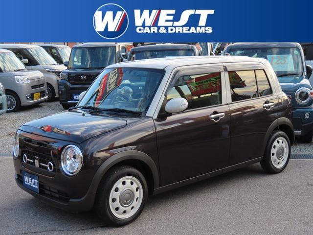 アルトラパンLC X 純正ディスプレイオーディオ 前後ドライブレコーダー LEDオートライト 純正14AW ハーフレザーシート 革巻きステアリング シートヒーター アイドリングストップ スマートキー 障害物センサー(1枚目)