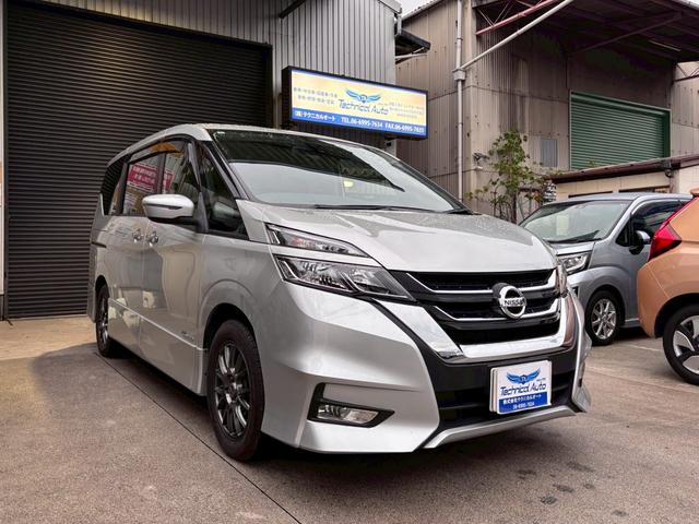 セレナ ハイウェイスター　プッシュスタート、純正ナビ（ＭＪ１１６Ｄ‐Ｗ）、フルセグＴＶ、ＥＴＣ、バックカメラ、Ｂｌｕｅｔｏｏｔｈ、ステアリングスイッチ、クルーズコントロール、両側パワースライドドア、社外１６インチアルミホイール（1枚目）