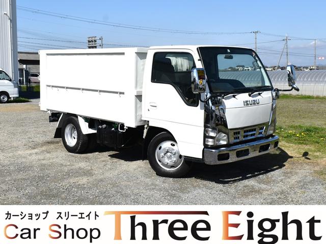 強化ダンプ 3トン深ダンプ 観音開き仕様 3ペダル 5速ミッション車 ディーゼル車 土砂禁ダンプ エアーバック 新品メッキバンパー メッキミラーカバー メッキコーナーパネル メッキグリル ロープフック左右5カ所(1枚目)