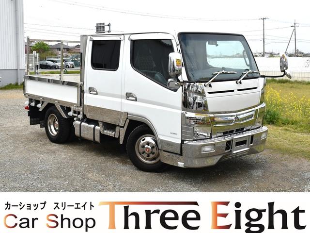 Ｗキャブロング全低床　ユーザー買取車　Ｗキャブ　ステンレス加工　バックカメラ　ドライブレコーダー　社外ナビ　テレビ　ＥＴＣ　荷台鉄板加工　取り外し可能リアステー　シートカバー　ＡＴ車　フォグランプ　４ナンバー車両　スモーク