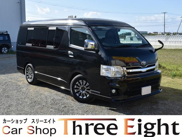 ハイエースワゴン(トヨタ) ＧＬ　パワースライドドア　ドラレコ１５ＡＷ　ローダウン　新品パナソニックナビ　フルセグ　ＤＶＤ再生　バックカメラ　フリップダウンモニタ　ハーフエアロ　シートカバー　キーレス　ＬＥＤテール　Aftermarketミラー　ＥＴＣ 中古車画像