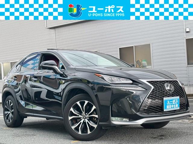 ＮＸ２００ｔ　Ｆスポーツ　５月２９日入庫・禁煙車・４ＷＤ・ナビ・フルセグＴＶ・全周囲カメラ・サンルーフ・アカ／クロ革シート・エアーシート・ＢＳＭ・プリクラ・３眼ヘッド・２列目電動収納・パワーバックドア・ドラレコ・スペアキー有