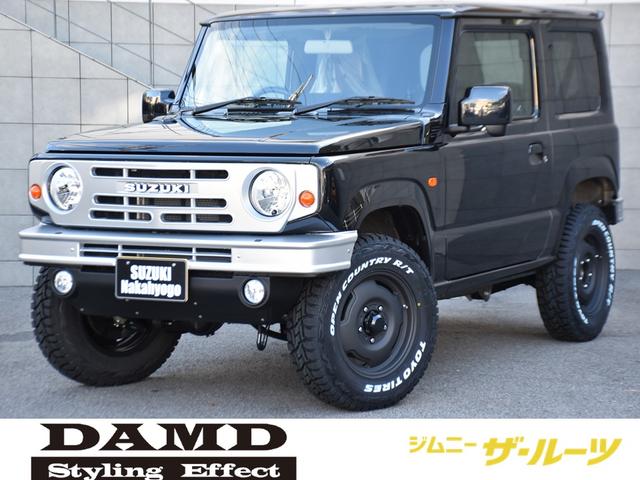 ジムニー ＸＬ　ＤＡＭＤダムド／ＲＯＯＴＳル－ツ／５ＭＴ車／届出済未使用車／フロントバンパー／リアバンパ－／ＡＰＩＯホイール／ホワイトレタータイヤ／スズキセーフティサポート／フロントフォグランプ／シートヒーター