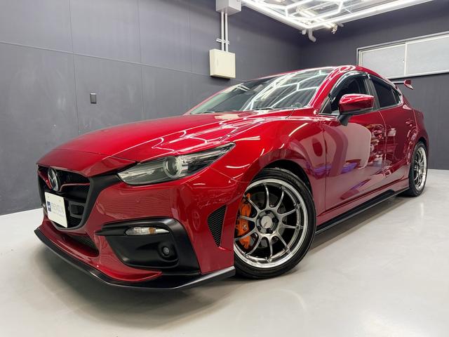 アクセラスポーツ(マツダ) ２２ＸＤ　Ｌパッケージ　サンルーフ　ナイトスポーツフルエアロ＆Ｒスポ　ＨＫＳDampers　アドバンレーシング１８ＡＷ　Ｆ・Ｒスリットローター　Ｋスポーツキャリパー　ナイトスポーツマフラー＆インテークパイプ　スマートブレーキ 中古車画像