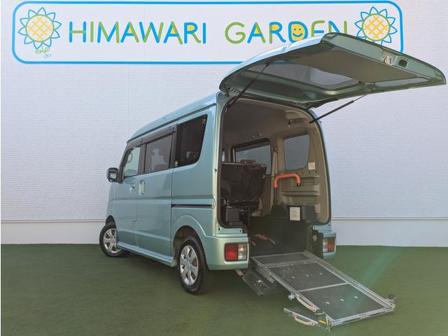 エブリイワゴン(スズキ) 福祉車両　福祉車両／Intercoolerターボ車／分割式リアシート／スロープ／電動ウインチ／車椅子１台積載可／手すり／レーダーブレーキサポート／リアヒーター／スマートキー／プッシュスタート／横滑り防止／ヘッドライトレベライザー 中古車画像