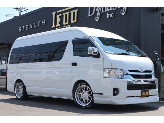 スーパーロングＧＬ　３ナンバー乗用車登録１０人３列目対面ラウンジベッド家具テーブルフローリング天井ダウンライトバケットシートカバーセンターコンソールアルパインＢＩＧＸ１１ナビ後席１２．８ｉｎモニター２ピース１８ｉｎアルミ