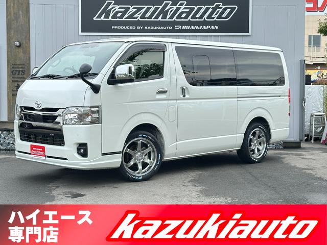 スーパーＧＬ　ダークプライムＩＩ　車中泊仕様／キャンプ仕様／カスタムベース車両／ベッドキット／ヴィンテージシートカバー／１８インチアルミホイール／パールホワイト／ヴィンテージベッドキット／ボックスタイプベッドキット／