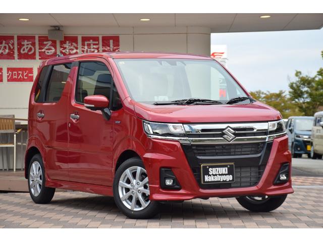 ワゴンＲカスタムＺ ハイブリッドＺＸ　届出済み未使用車／デュアルカメラブレーキサポート／後退時ブレーキサポート／コーナーセンサー／全方位カメラパッケージ