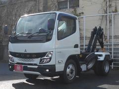 キャンター 脱着装置付コンテナ専用車 3000kg積み4ナンバー NEWモデル 極東フックロール バックカメラ フル液晶メーターパネル LEDヘッドライト LEDフォグランプ 左電格ミラー スマートキー2個 スペアキー2本 衝突被害軽減ブレーキ 車線逸脱警報装置 中古車画像