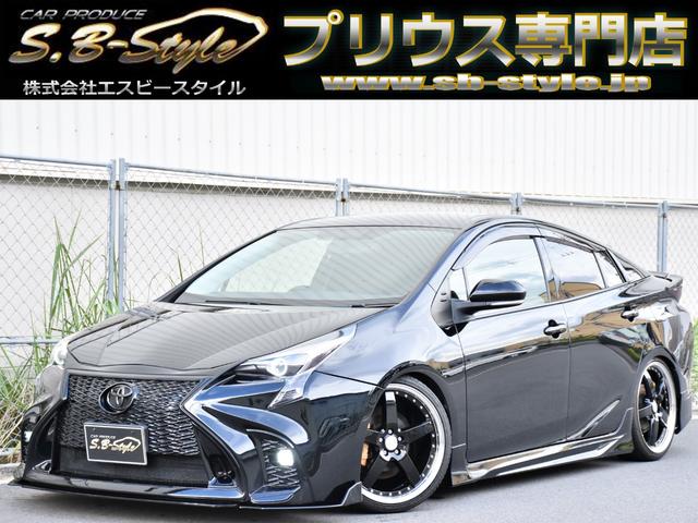 トヨタ プリウス ｓ 車高調 エイムゲイン １９インチホイール ９インチナビの中古車 グーネット中古車