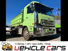 クオン  新明和製 水密式 深ダンプ◆ツーデフ◆ステンレス仕様◆電動天蓋コボレーン付き◆車内クリーニング済み◆12速MT 中古車画像