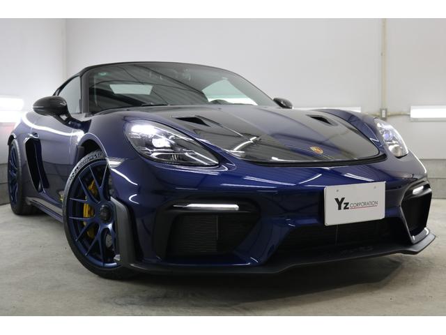 ７１８スパイダーＲＳ　ゲンチアンブルーＭ　インテリアＰブラック　アーティックグレー　バイザッハ　マグネシウムＡＷ　ＰＣＣＢ　Ｆリフター　ＬＥＤヘッド　ＰＤＬＳ　ＢＯＳＥ　ウインド　フロントリッドエクステリアＰ
