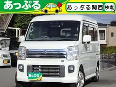 エブリイワゴン PZターボ 禁煙車 SDナビ DVD CD REC フルセグ Bluetooth FM AM Bカメラ ETC 前後ドラレコ ステアリングリモコン対応 左パワスラ HIDオート フォグ スマートキー 純正14AW 中古車画像