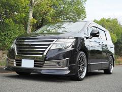 エルグランド ライダー ブラックライン 黒本革シート 本革 純正ナビ 両側パワースライドドア 後席モニター ETC アラウンドビューモニター フルセグTV シートヒーター メモリーシート 社外20インチアルミ パワーバックドア ドラレコ 中古車画像