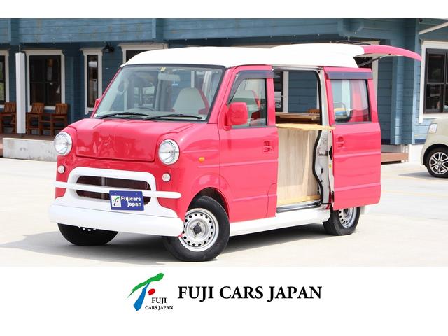 エブリイ ＰＵ　移動販売車　キッチンカー　ケータリングカー　シェビー仕様　８ナンバー加工車　２槽シンク　２０Ｌ給排水ポリタンク　販売口２カ所　作業台　収納　カロッツェリアナビ　ＥＴＣ　ＡＴ　ＡＢＳ（1枚目）